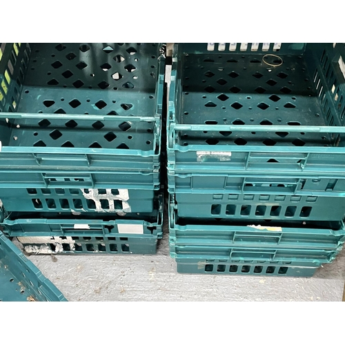 861A - EIGHT GREEN STORAGE CRATES