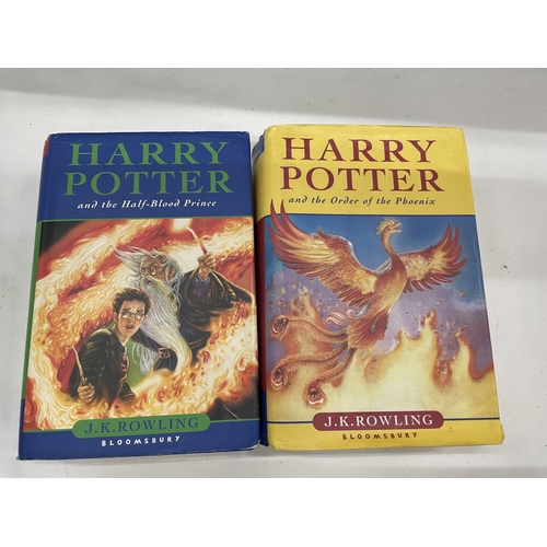 51 - TWO FIRST EDITION HARRY POTTER BOOKS TO INCLUDE THE ORDER OF THE PHEONIX AND HARRY POTTER AND THE HA... 