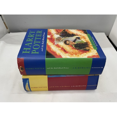 51 - TWO FIRST EDITION HARRY POTTER BOOKS TO INCLUDE THE ORDER OF THE PHEONIX AND HARRY POTTER AND THE HA... 