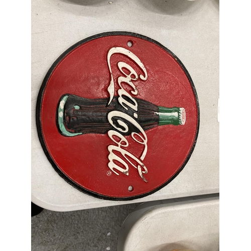 160 - A CAST COCA COLA SIGN