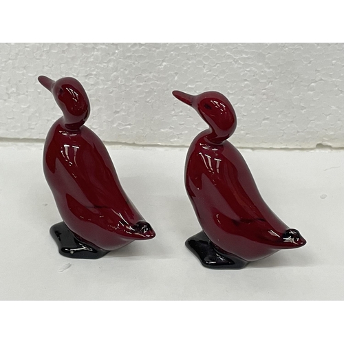 320 - DOULTON FLAMBE DUCKS