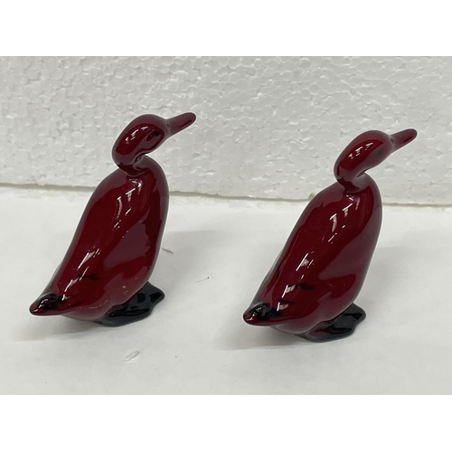 320 - DOULTON FLAMBE DUCKS