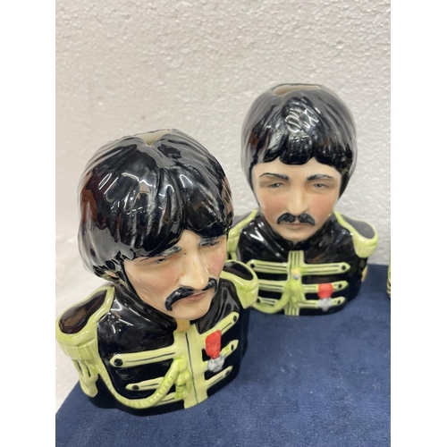 373 - A SET OF FOUR LIMITED EDITION LEGENDS OF ROCK AND ROLL BAIRSTOW MANOR COLLECTABLES BEATLE TOBY JUGS