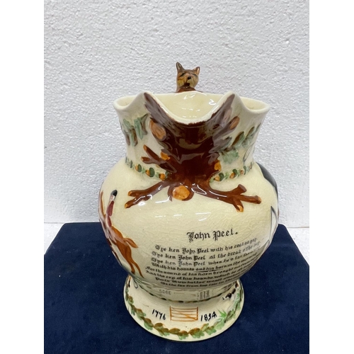 416 - A CROWN DEVON JOHN PEEL JUG WITH MUSIC BOX