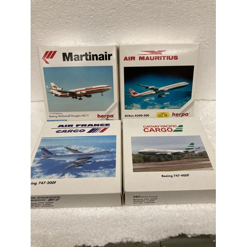 3066 - FOUR HERPA WINGS COLLECTION PLANES - SCALE 1:500