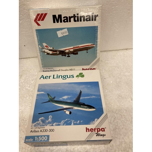 3067 - FOUR HERPA WINGS COLLECTION PLANES - SCALE 1:500