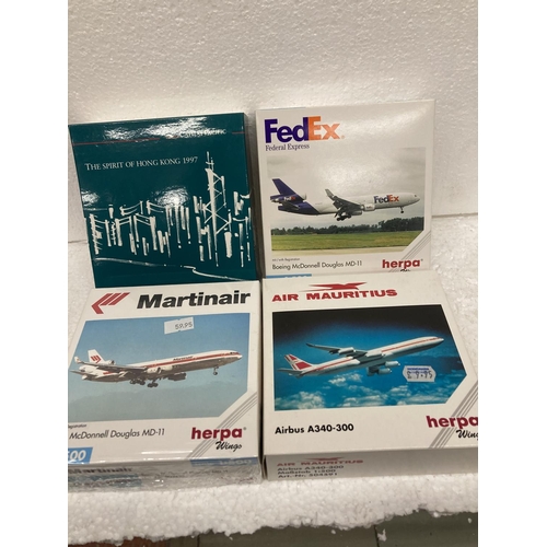 3068 - FOUR HERPA WINGS COLLECTION PLANES - SCALE 1:500