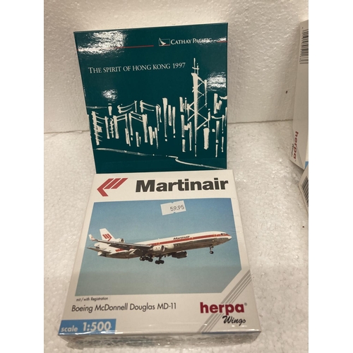 3068 - FOUR HERPA WINGS COLLECTION PLANES - SCALE 1:500