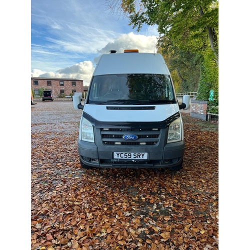 155 - FORD TRANSIT T350M 2.4 DIESEL VAN YC59 SRY APPROX 128000 MILES MOT 20/07/23 NO VAT WHILST ALL DESCRI... 