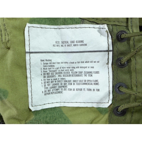 347 - A U.S. TACTICAL LOAD BEARING VEST, WITH NUMEROUS POUCHES