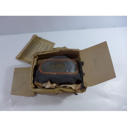 352 - A WORLD WAR II BOXED GAS MASK