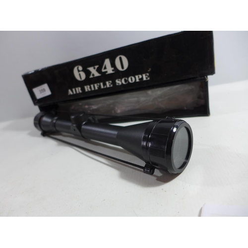 359 - A BOXED 6X40 AIR RIFLE TELESCOPIC SIGHT