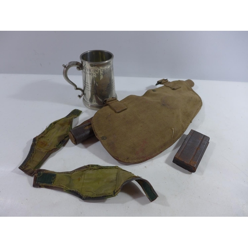 364 - AN ENTRENCHING TOOL, RAF TANKARD, BULLET MAGAZINE ETC