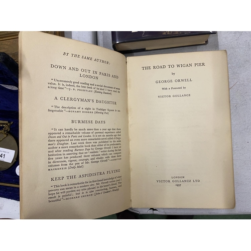 40 - A FIRST EDITION 1937 'THE ROAD TO WIGAN PIER' BY GEORGE ORWELL BOOK