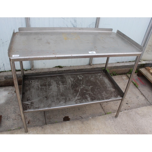 59 - STAINLESS STEEL SHELVING UNIT  NO VAT