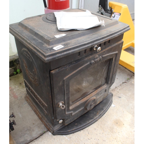 63 - CAST IRON LOG BURNER  NO VAT