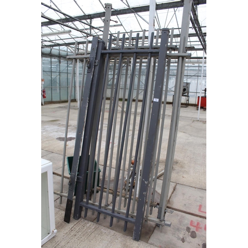 783 - THREE SECTIONS OF TWO METRE HIGH SECURITY FENCING ONE BEING A GATE NO VAT