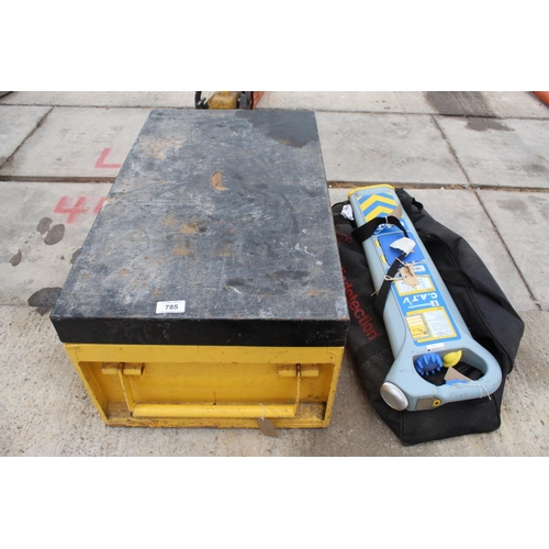 785 - A CLARKE CONTRACTOR VAN LOCK BOX AND A RADIODETECTION C.A.T V 3 NO VAT