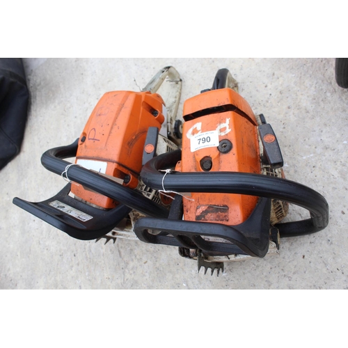 790 - TWO STIHL CHAINSAW BODIES TO INCLUDE AN MS260 AND AN MS261 +VAT