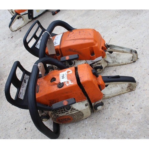 790 - TWO STIHL CHAINSAW BODIES TO INCLUDE AN MS260 AND AN MS261 +VAT