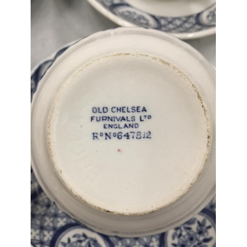 166 - A LARGE QUANTITY OF OLD CHELSEA STONEWARE DINNER ITEMS TO INCLUDE LIDDED SERVING DISHES, SEVING PLAT... 