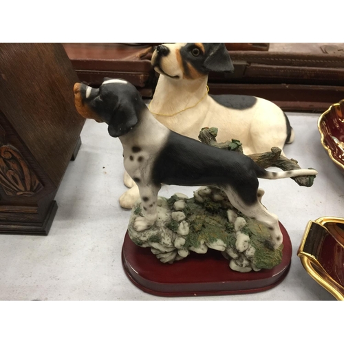 184 - FIVE CERAMIC DOG MODELS TO INCLUDE A JACK RUSSEL, SCOTTIE ETC