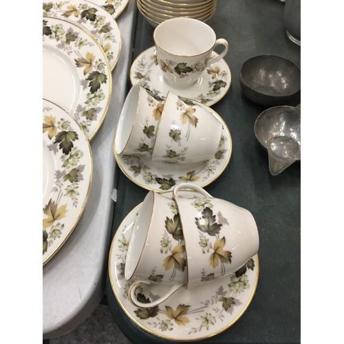 190 - A LARGE QUANTITY OF ROYAL DOULTON LARCHMENT DINNERWARE TO INCLUDE TRIOS, DINNER PLATES, DISHES, COFF... 