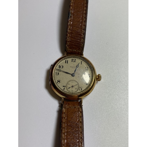 506 - A 1920/1930'S 9CT GOLD CASED 'WALTHAM' U.S.A WATCH