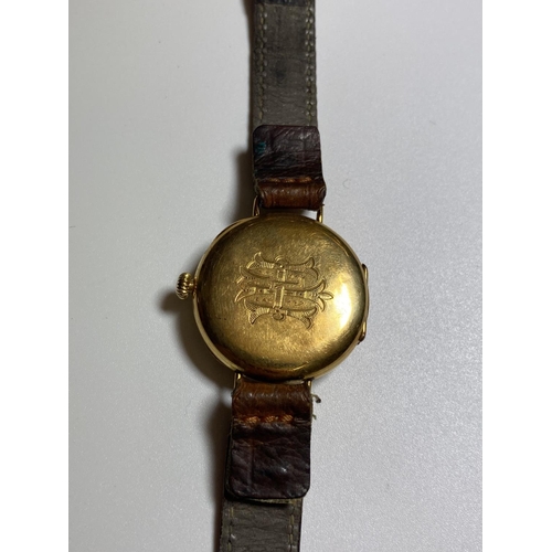 506 - A 1920/1930'S 9CT GOLD CASED 'WALTHAM' U.S.A WATCH