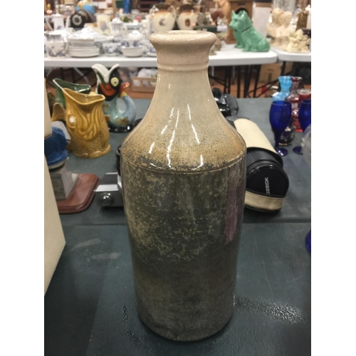 74 - A LARGE STONEWARE BOTTLE HEIGHT 28CM