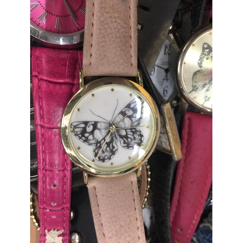 83 - A LARGE QUANTITY OF VARIOUS FASHION WATCHES TO INCLUDE