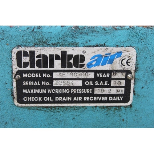 104 - CLARKE INDUSTRIAL AIR COMPRESSOR - NO VAT