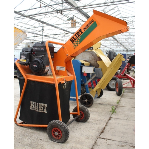 115 - ELLIOTT CHIPPING MACHINE WITH B&S 16HP ENGINE  NO VAT