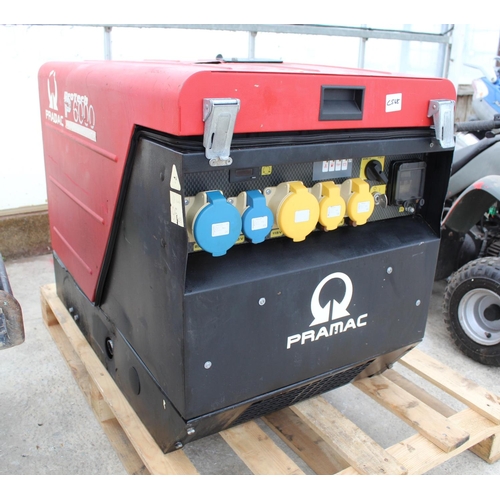 116 - A PRAMAC PROTECH P6000 STATIONARY GENERATOR NO VAT