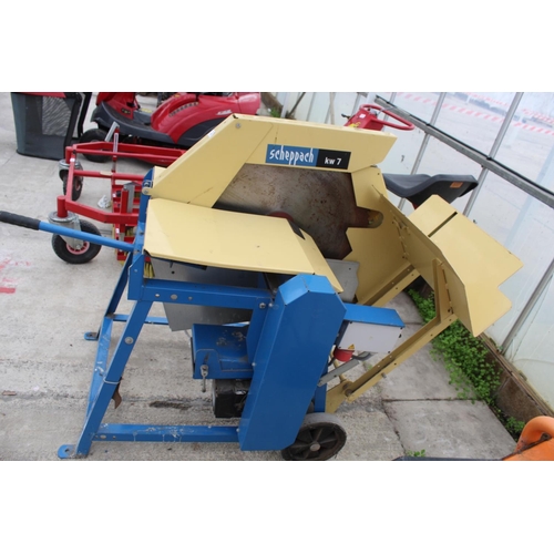 118 - A SCHEPPACH KW7 MOTORISED PORTABLE SAW BENCH 3 PHASE NO VAT