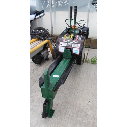 126 - A QUICK-SPLIT ELECTRIC 7 TON IMPACT LOG SPLITTER IN GOOD WORKING ORDER NO VAT