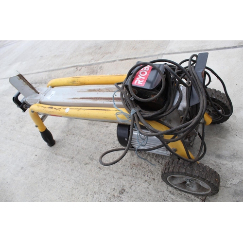 127 - A RYOBI ELECTRIC LOG SPLITTER NO VAT