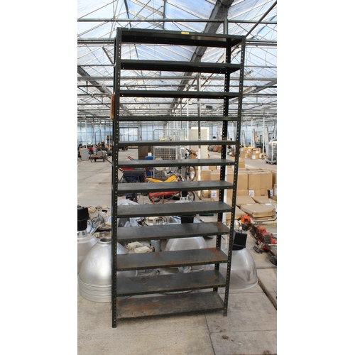 1306 - METAL STORAGE SHELVING  NO VAT