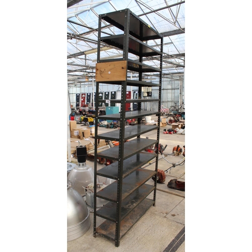 1306 - METAL STORAGE SHELVING  NO VAT