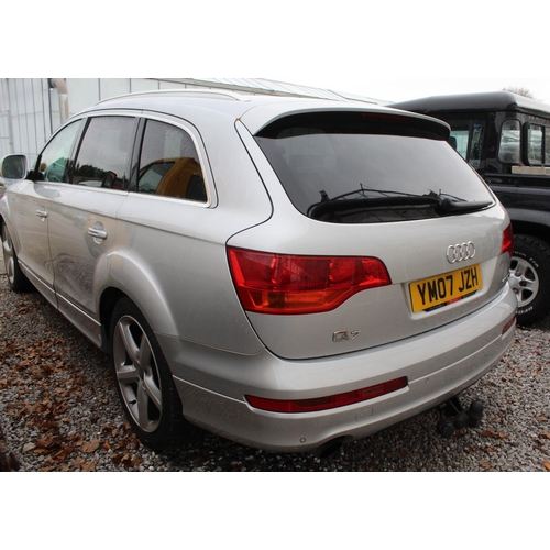 162 - 2007 AUDI Q7 S LINE QUATTRO TDI YM07 JZH DIESEL AUTOMATIC  ESTATE ONE KEY  APPROX  2 MONTHS MOT VEND... 