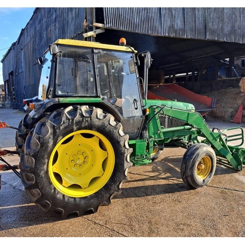 174 - 1987 JOHNDEERE 2850 WITH FORE END LOADER, 5800 hrs. + VAT