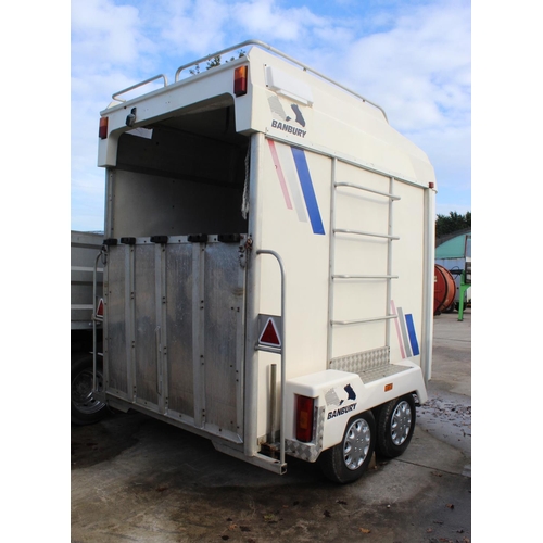 175 - BANBURY DOUBLE  HORSE TRAILER  NO VAT