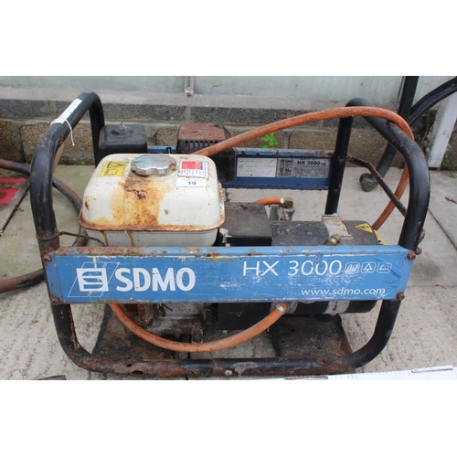 19 - SDMO HX3000 GENERATOR-GAS CONVERSION  NO VAT