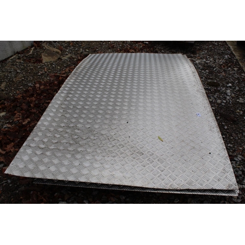 296 - THREE PCS OF CHEQUER PLATE   NO VAT