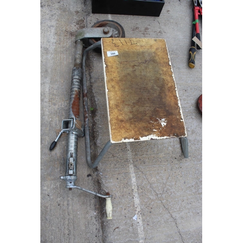 386 - TRAILER JOCKEY WHEEL & CARAVAN STEP - NO VAT