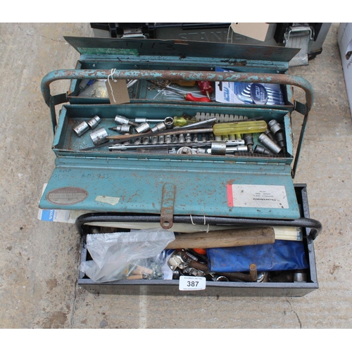 387 - BLUE CANTILEVER TOOL BOX - NO VAT