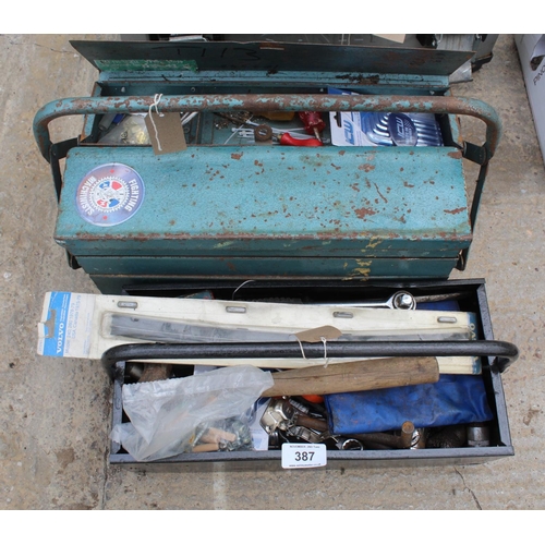 387 - BLUE CANTILEVER TOOL BOX - NO VAT