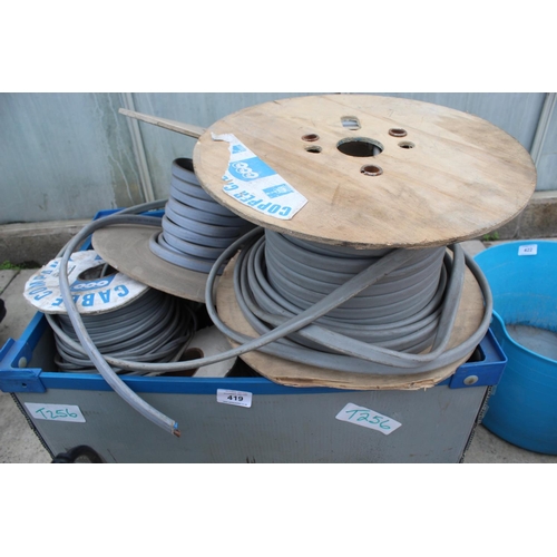 419 - LARGE AMOUNT OF ELECTRICAL CABLE - HEAVY DUTY 16/13/2.5//1.5 mm NO  VAT