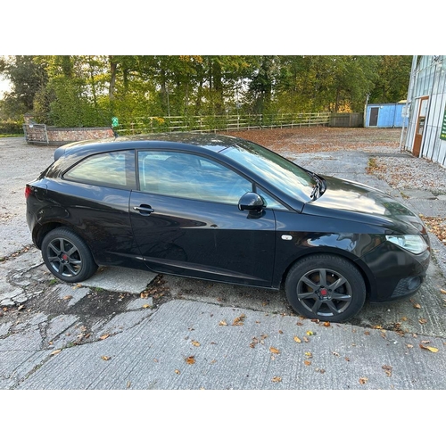 151 - A 2010 BLACK SEAT IBIZA THREE DOOR HATCHBACK 1422CC THREE CYLINDER DIESEL CATEGORY N  SD10 UNY TAX E... 