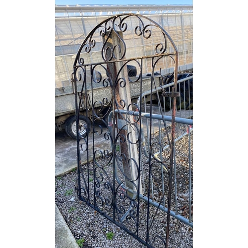 272A - WROUGHT IRON GATE 6'HIGH X 4'WIDE  NO VAT